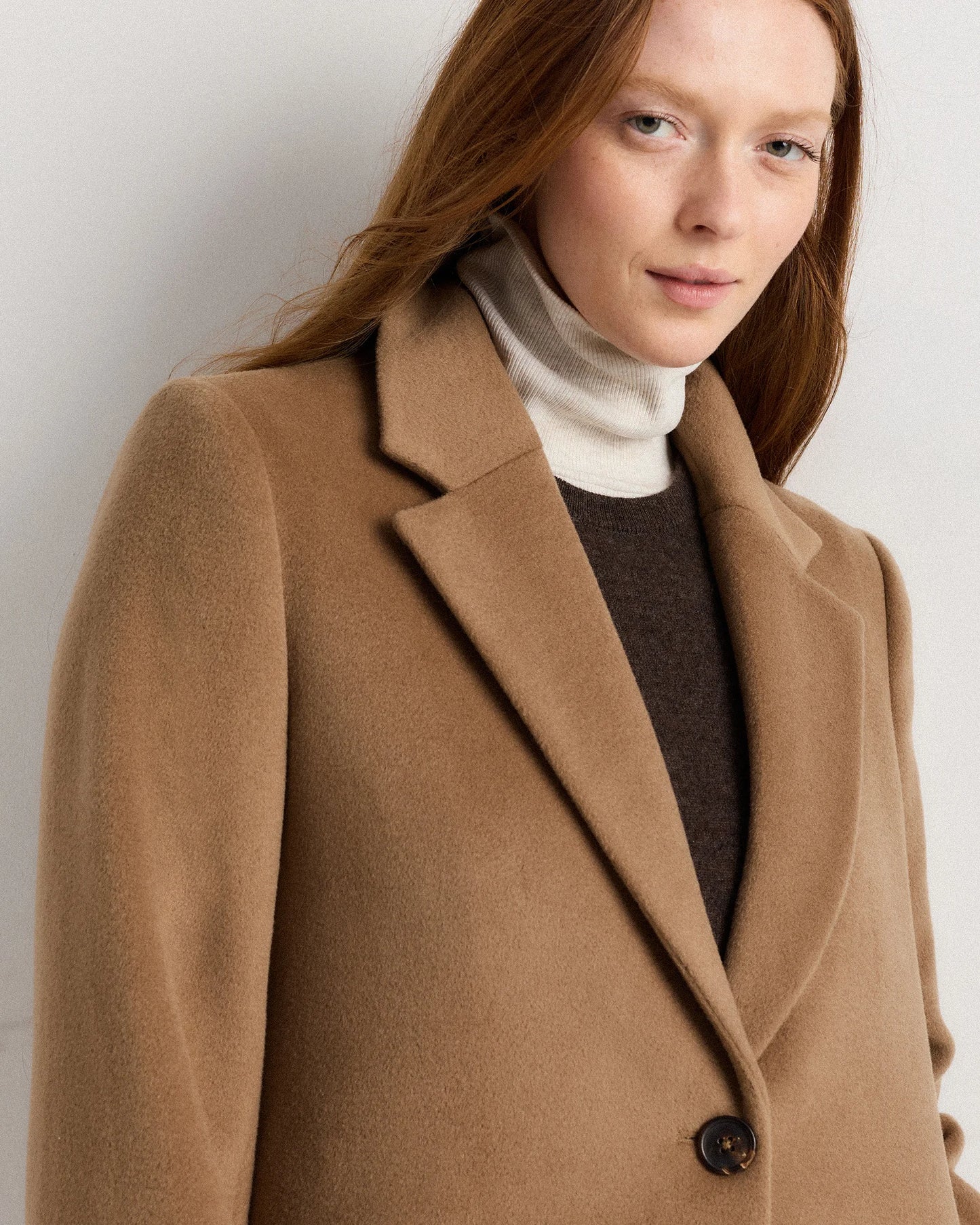 Wool Cashmere Blazer Coat - XS / Mocha Brown