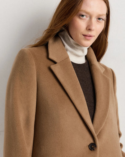 Wool Cashmere Blazer Coat - XS / Mocha Brown