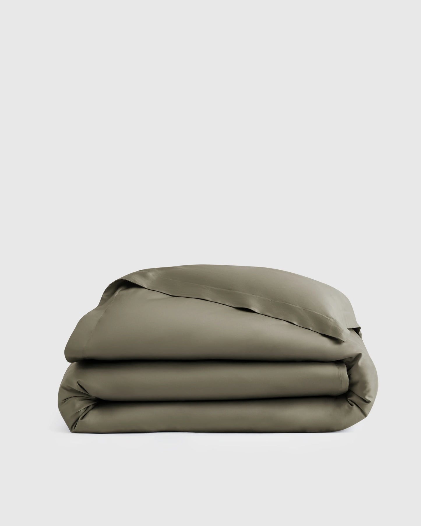 Signature Giza Cotton Sateen Duvet Cover - Twin / Light Grey