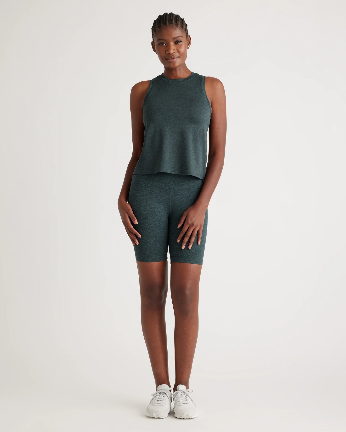 Flowknit Breeze High-Neck Tank - XS / Heather Deep Navy
