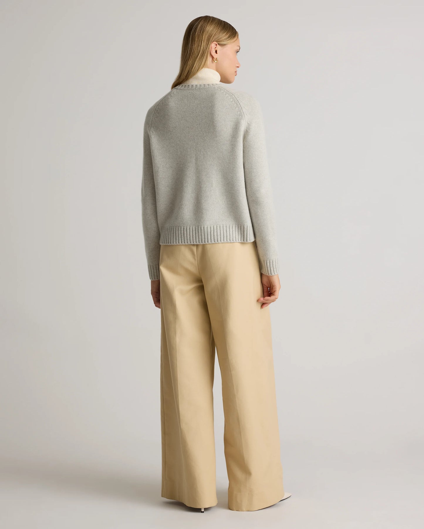 Luxe Baby Cashmere Crewneck Sweater - XS / Creamy Cortado