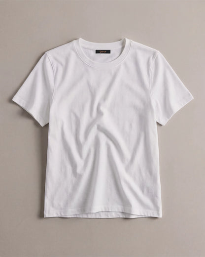 100% Organic Cotton Boxy Crewneck Tee - XS / Shell Pink