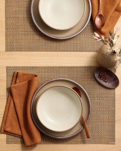 Basketweave Easy-Care Rectangular Placemat, Set of 4 by Chilewich - One Size / Celadon