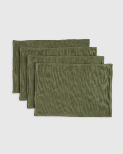 Organic Cotton Gauze Placemats - One Size / Chocolate