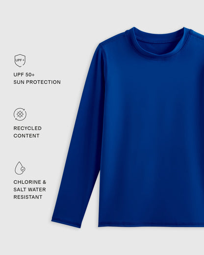 Long Sleeve Rash Guard - 3T / Deep Blue