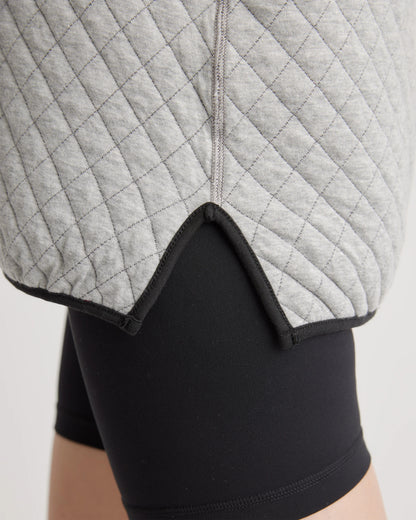 Reversible Quilted Pullover - XS / Charcoal/Grey