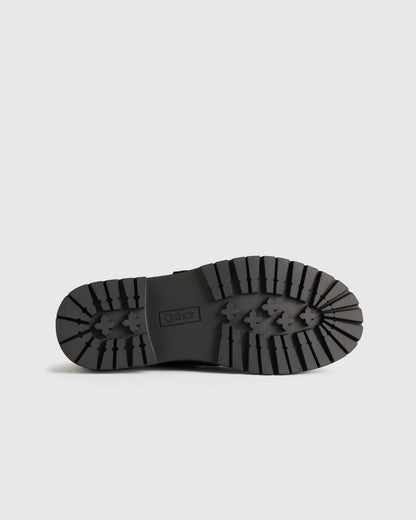 Italian Leather Lug Sole Mary Jane - 5 / Black