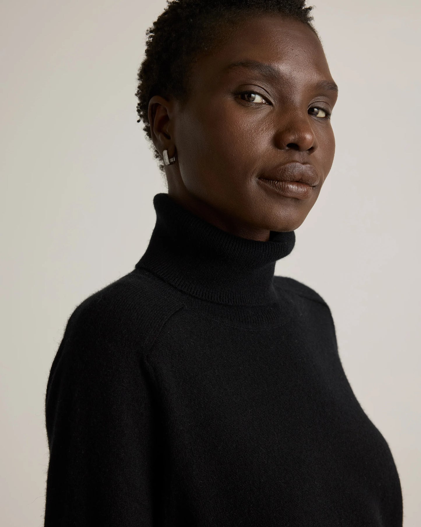 Mongolian Cashmere Turtleneck Sweater - XS / Heather Grey