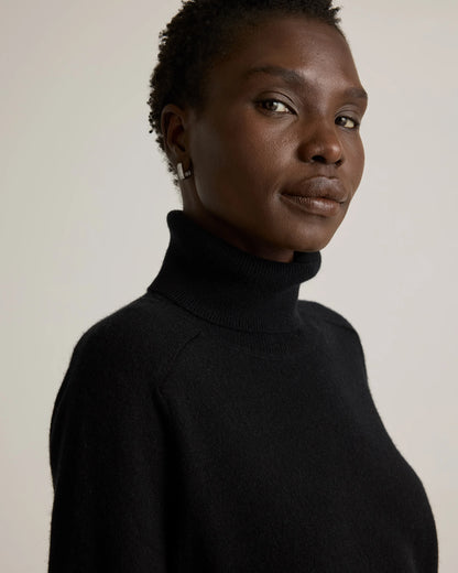 Mongolian Cashmere Turtleneck Sweater - XS / Heather Grey