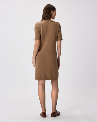 Mongolian Cashmere Short Sleeve Mini Dress - XS / Faded Denim