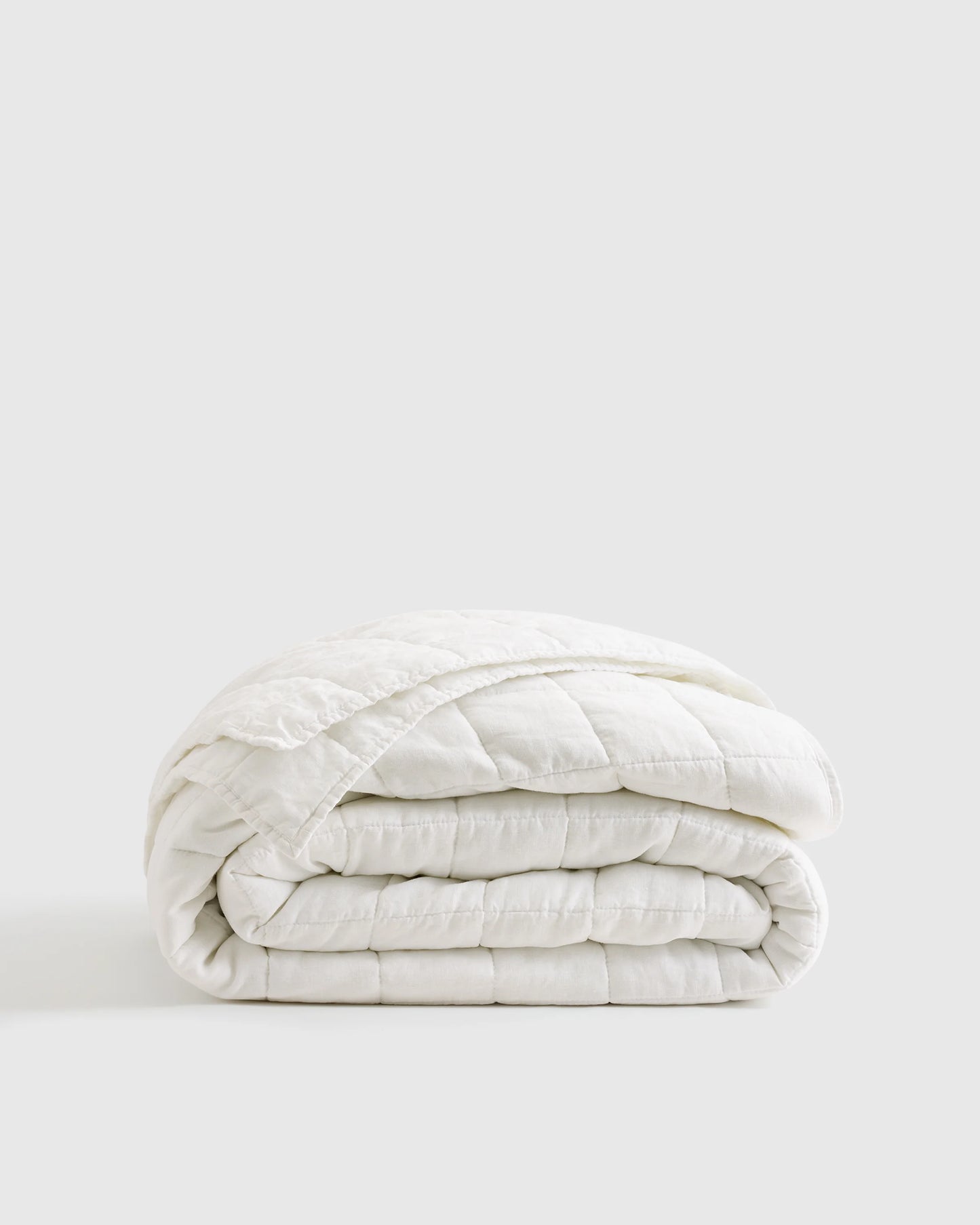 European Linen Box Quilt - Twin / Dusty Mauve