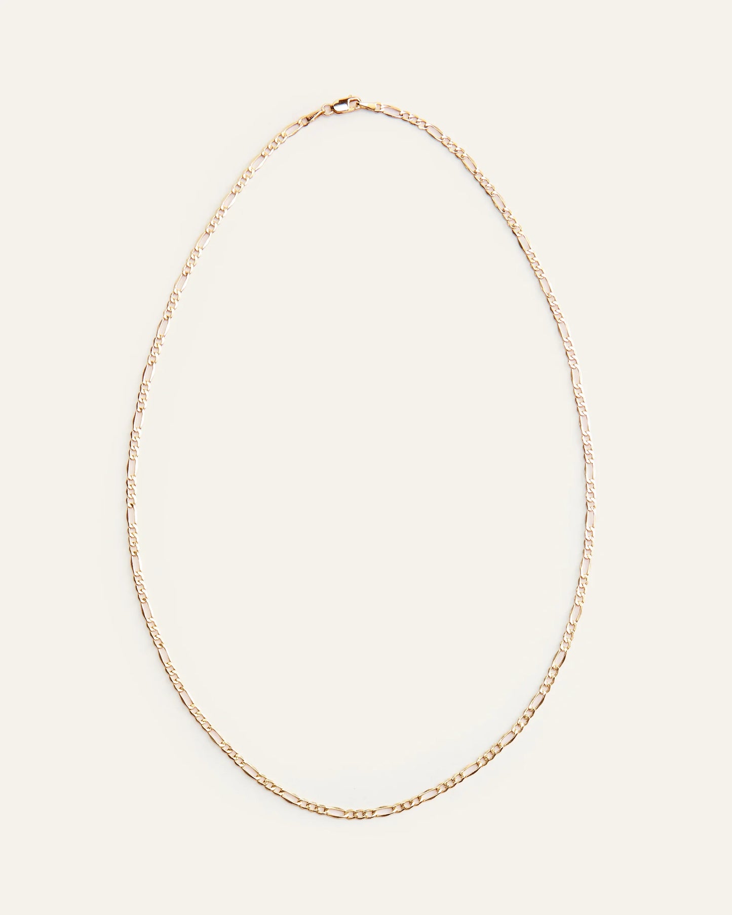10K Gold Figaro Chain Necklace - 16" / Yellow Gold