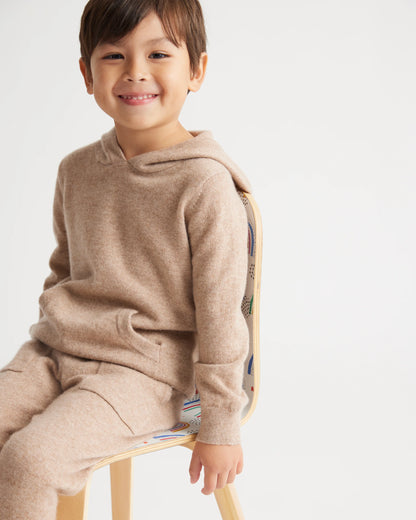 Washable Cashmere Hoodie - 2T / Oatmeal