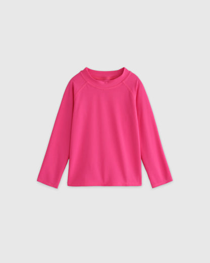 Long Sleeve Raglan Rash Guard - 2T / Island Aqua