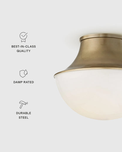 Drop Steel Flush Mount - One Size / Brass