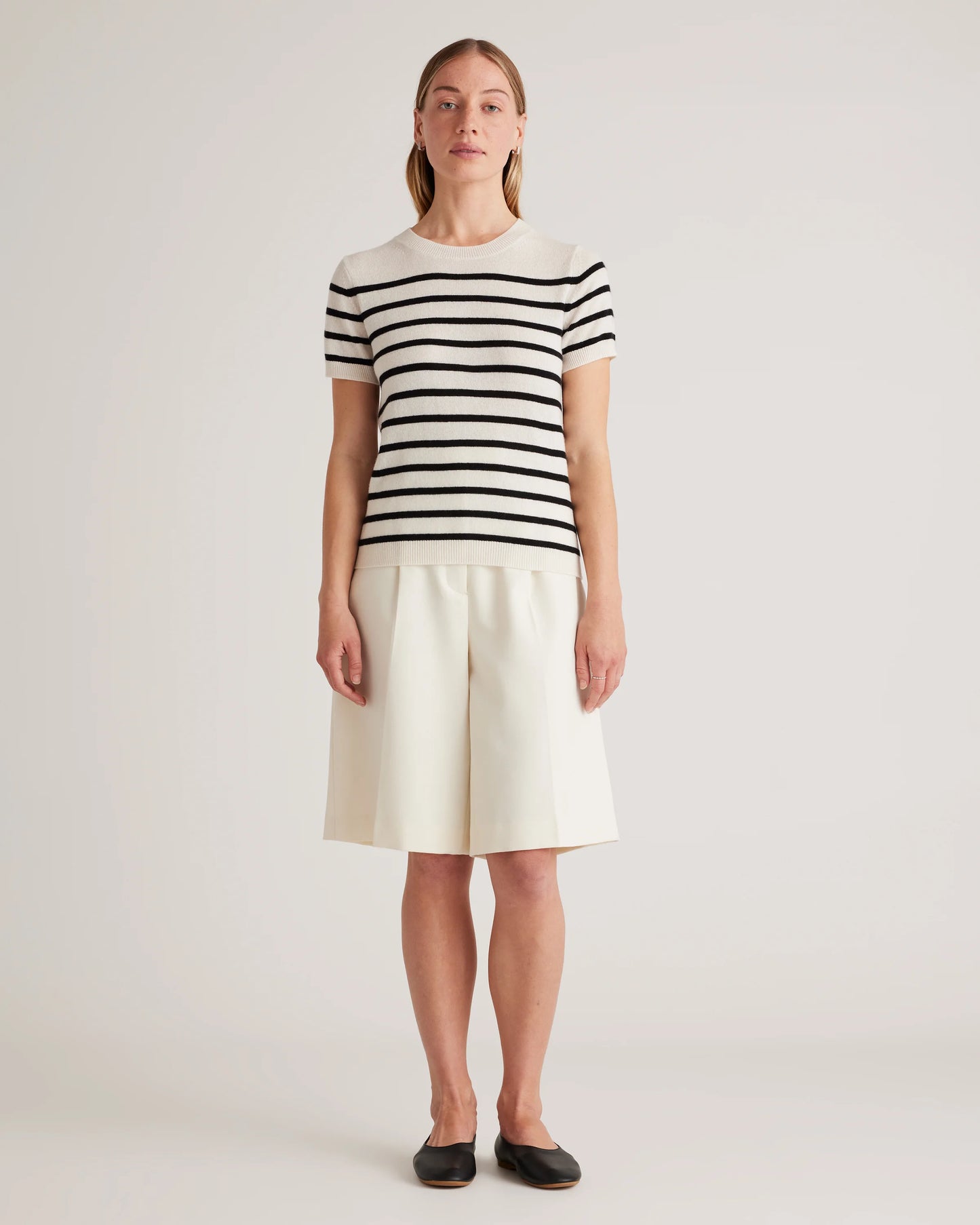 Mongolian Cashmere Tee - XS / Pale Custard Yellow