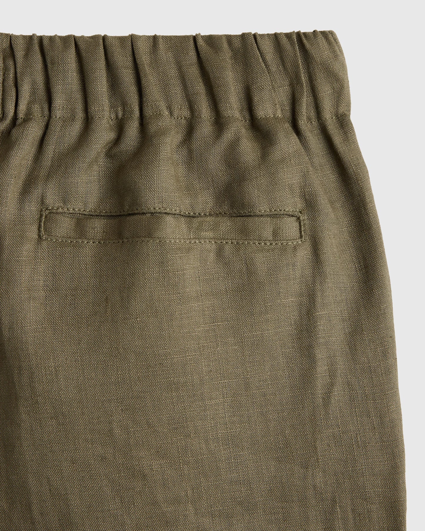 100% European Linen Pull-On Shorts - 2T / Blue Pinstripe