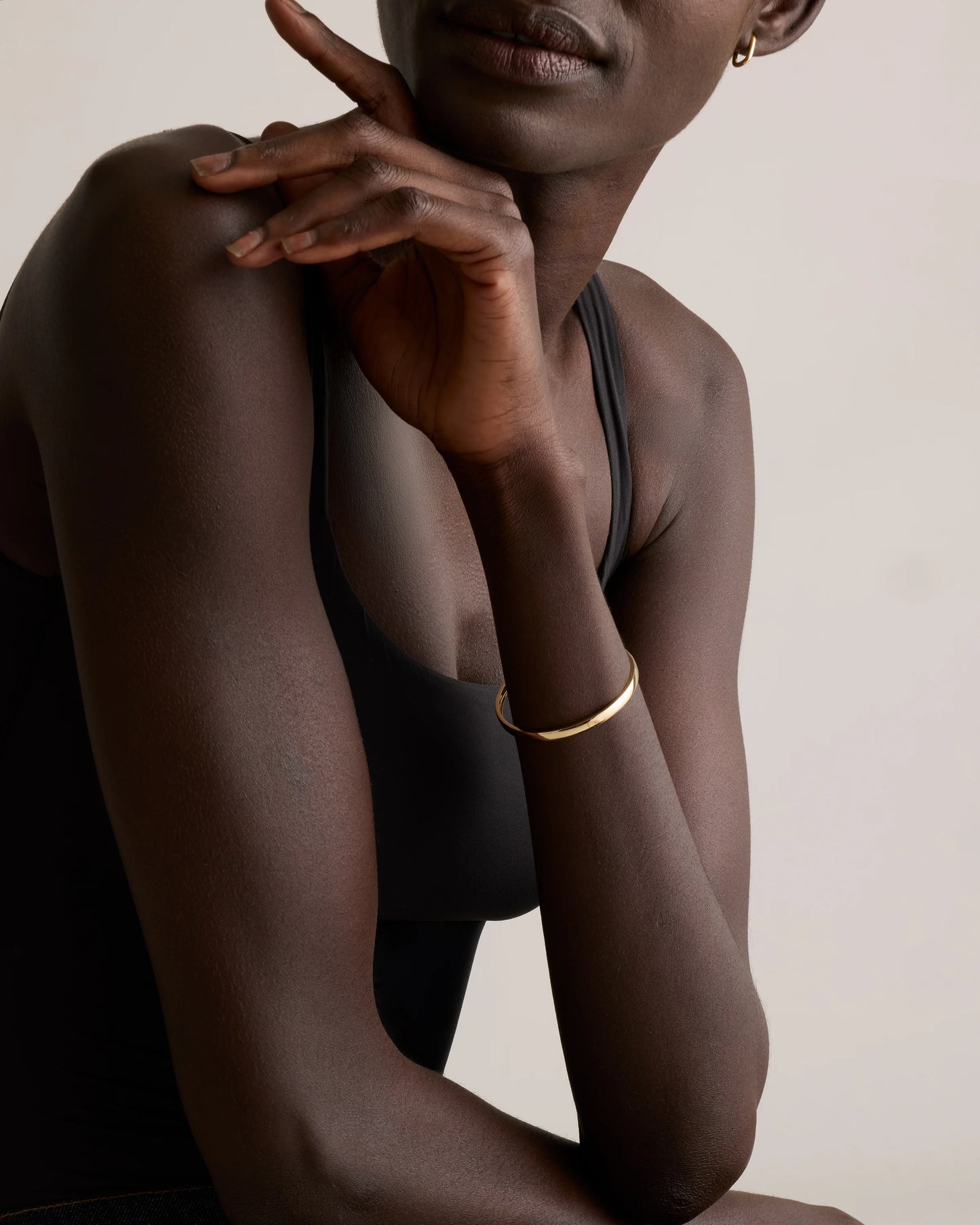 14K Gold Bold Bangle - 6" / Yellow Gold