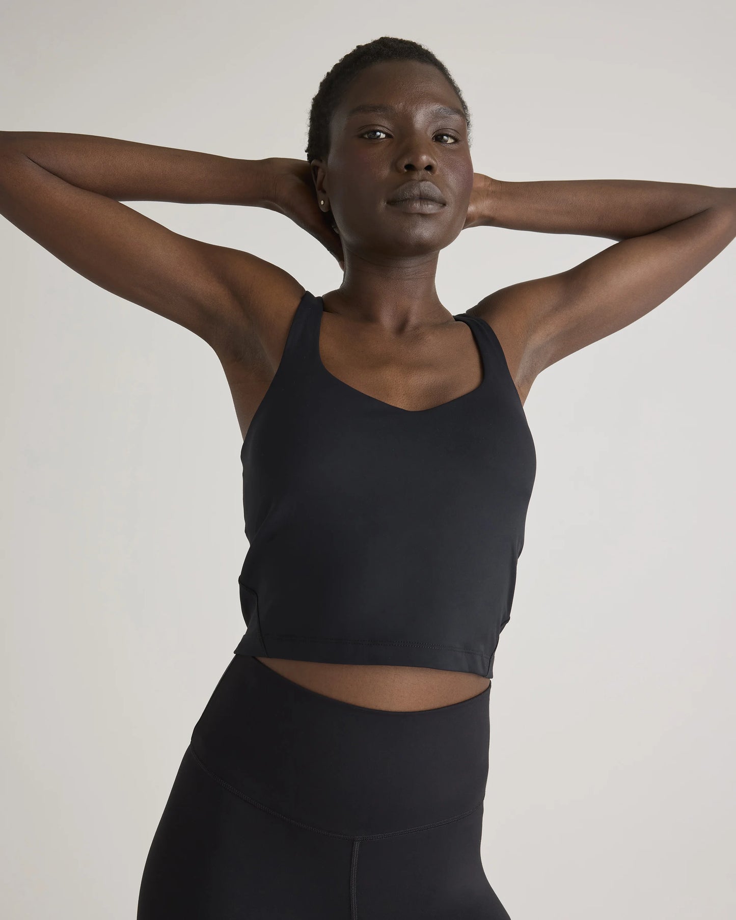 Ultra-Form V-Neck Cropped Tank - XS / Forest Green