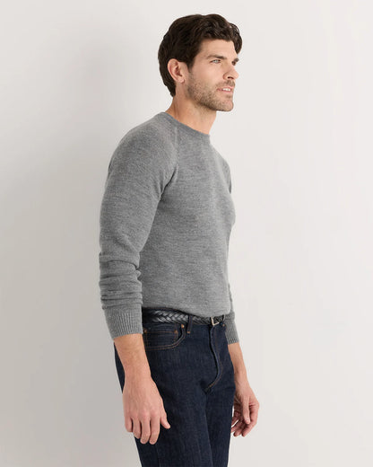 Alpaca-Wool Crewneck Sweater - S / Natural