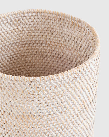Handwoven Rattan Bathroom Accessories Set - One Size / Natural