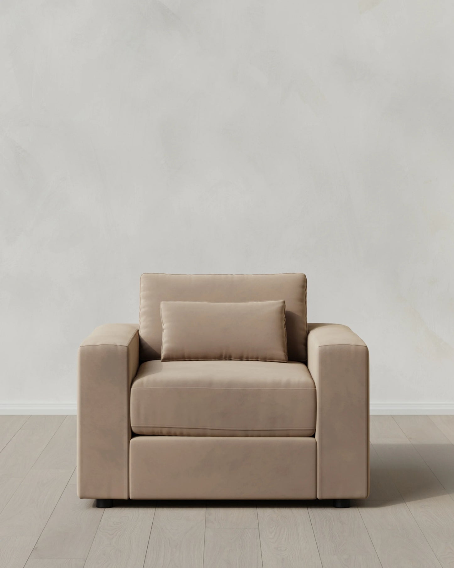 Ashford Deep Seat Chair and a Half in Performance Velvet - 46" / Caramel