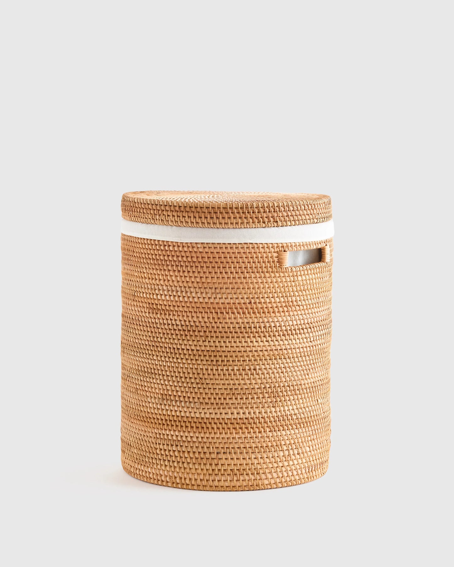 Handwoven Rattan Hamper - One Size / Natural