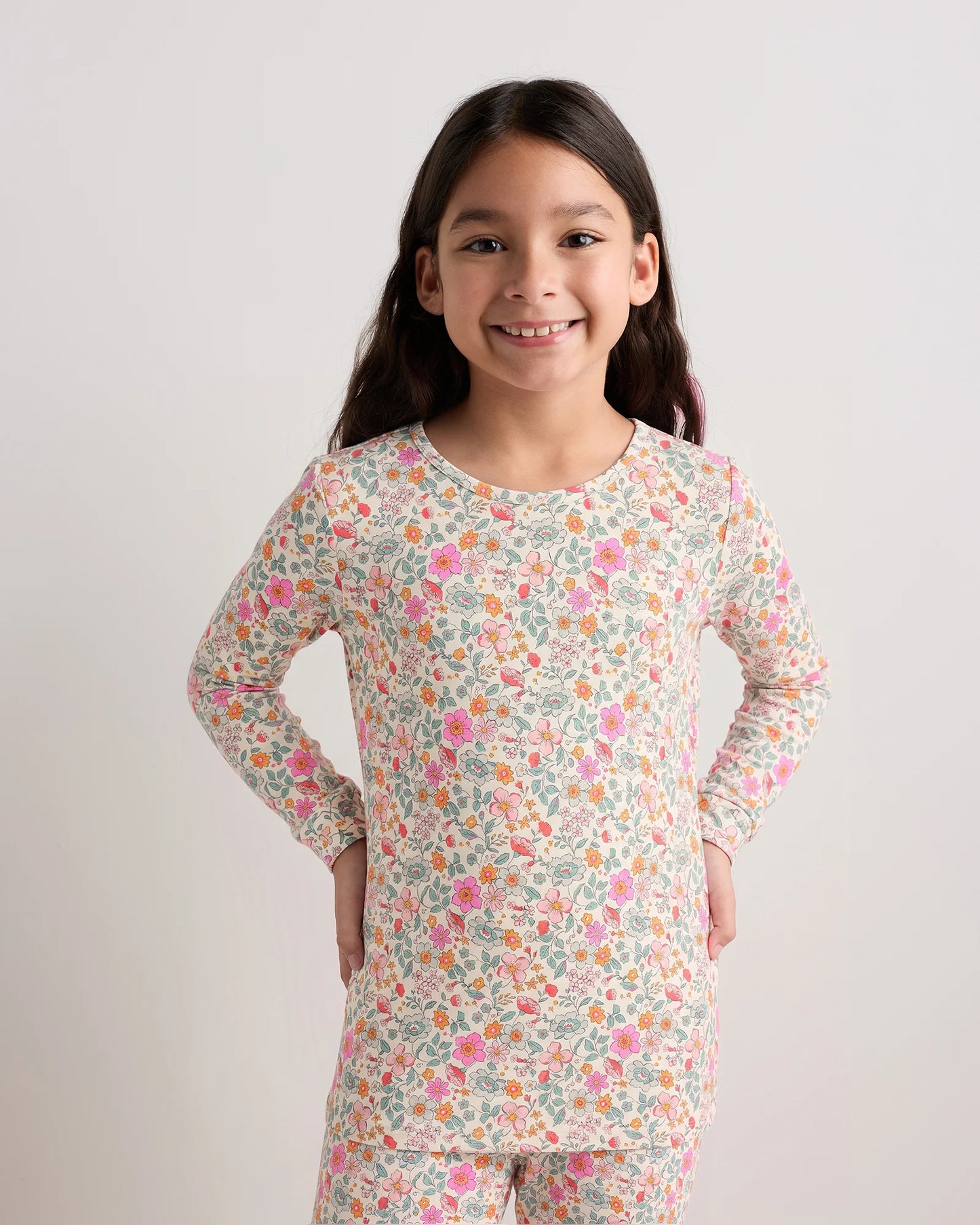 Bamboo Long Sleeve and Pant Pajama Set - 6 / Wildflower Dreams