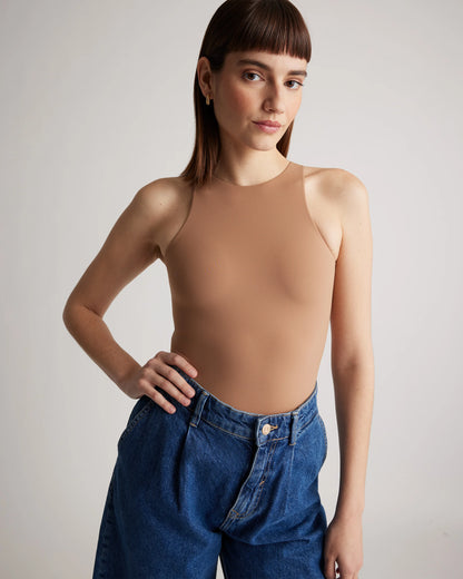 Second Skin High Neck Bodysuit - XS / Cocoa