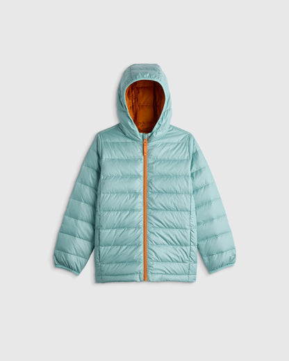 Lightweight Down Hooded Puffer Jacket - 2T / Tidepool