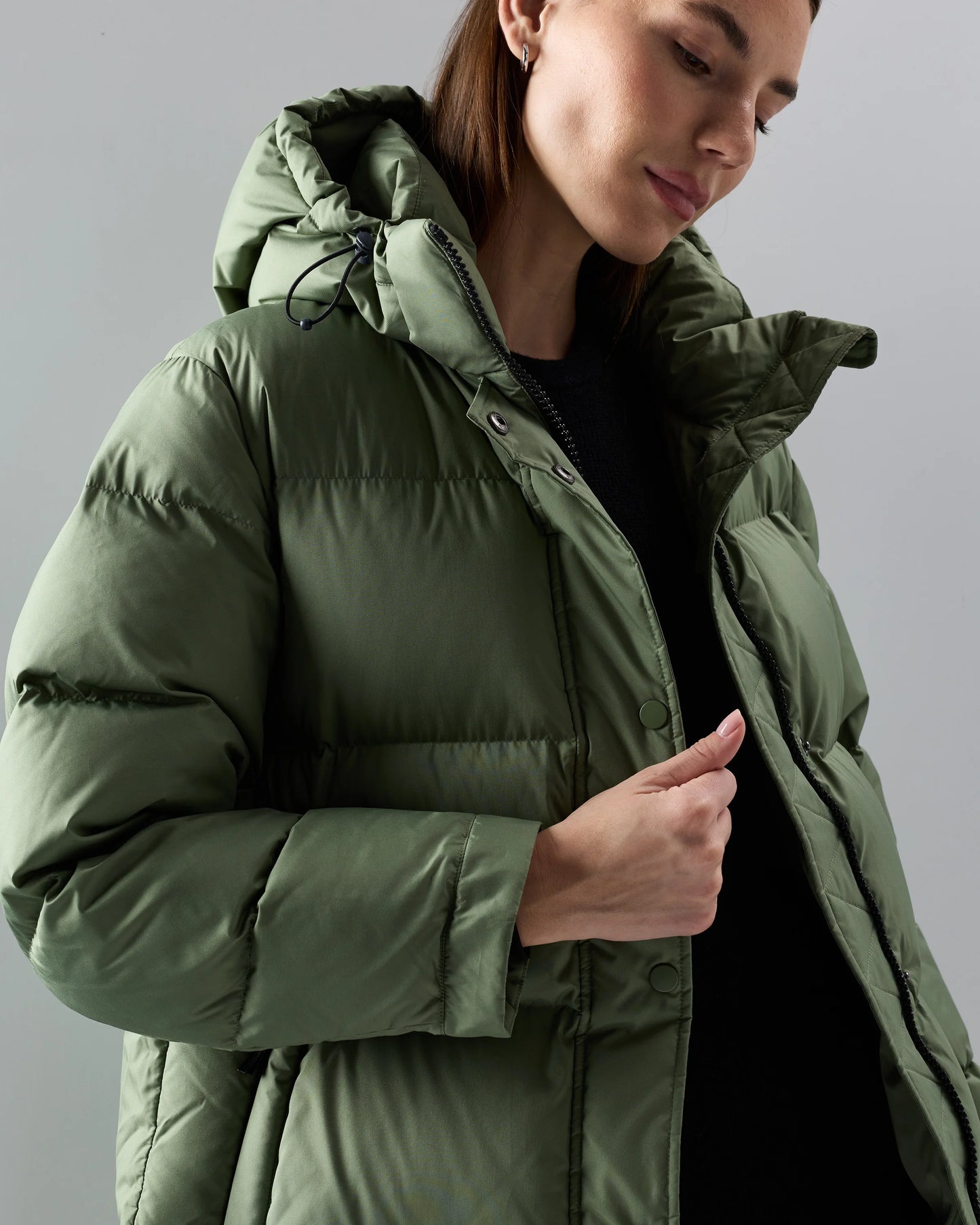 Responsible Down Long Puffer Jacket - XS / Black