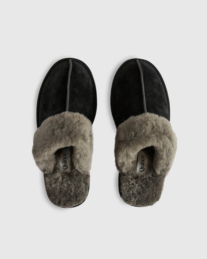 Australian Shearling Scuff Slipper - 6 / Black