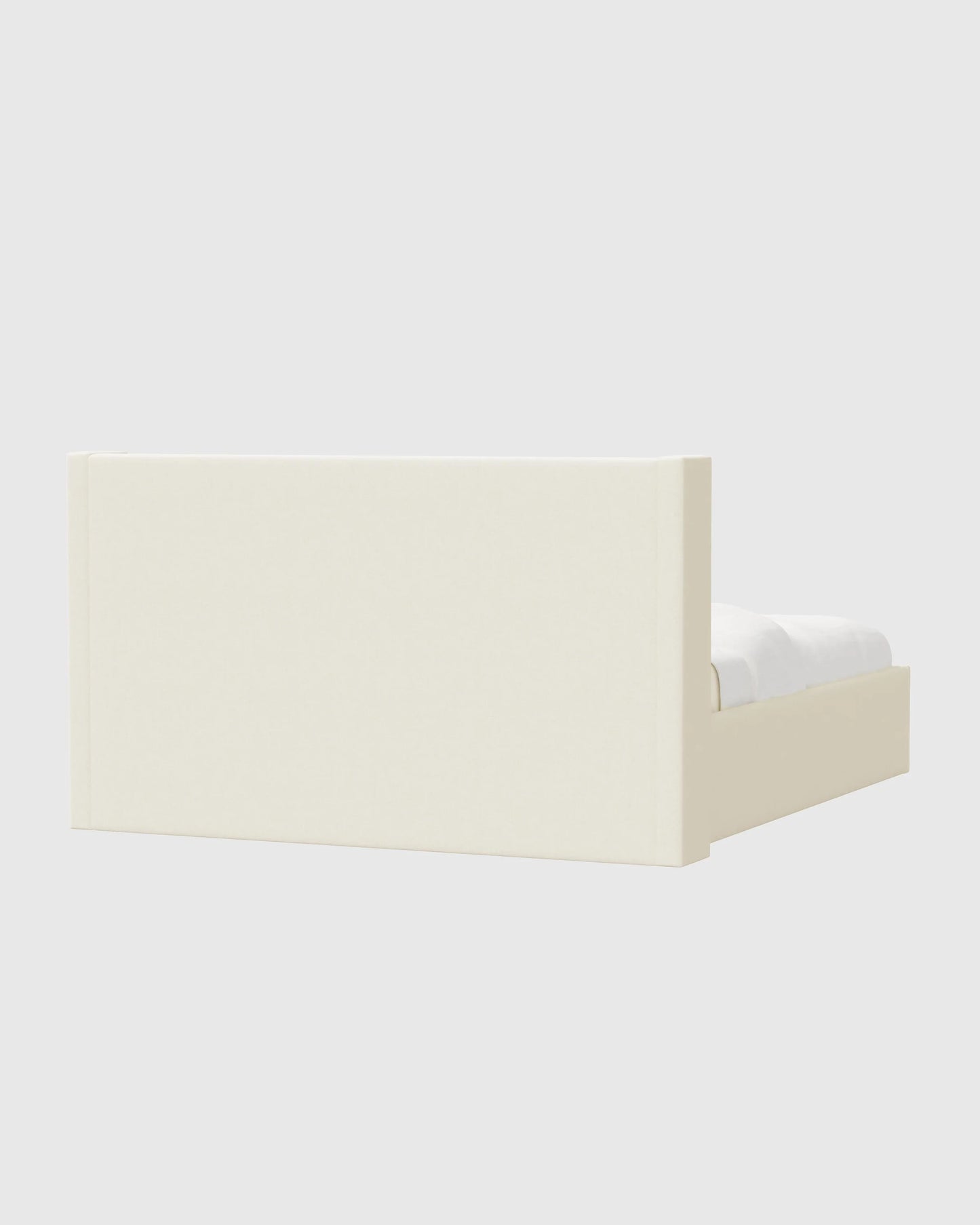 Wingback Bed in Performance Linen Blend - Full / Ivory