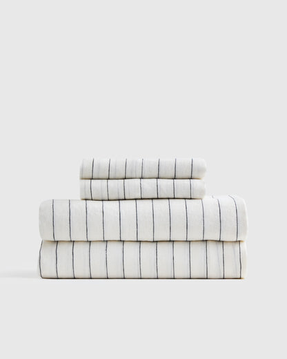 European Linen Sheet Set - Twin / Peach