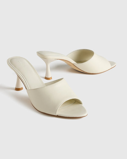Italian Leather 65mm Stiletto Mule - 5 / Black