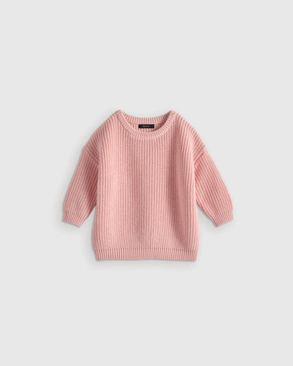 100% Organic Cotton Fisherman Tunic Sweater - 3-6M / Navy