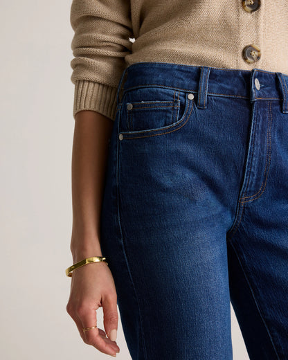 Bella Stretch Cropped Straight Jeans - 24 / Stormy Blue