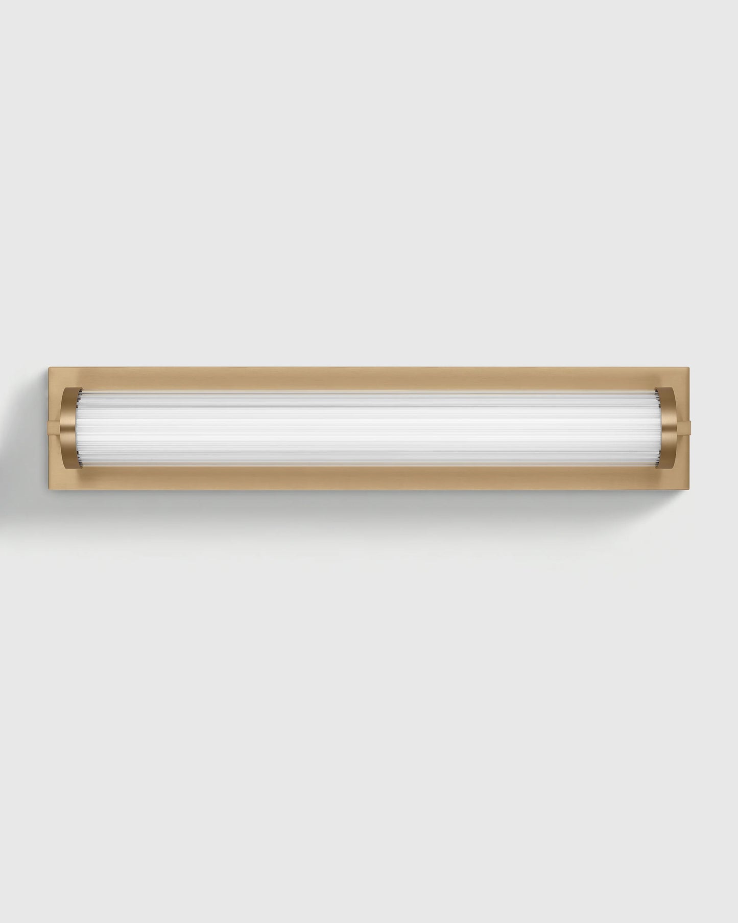 Ribbed Steel LED Vanity Sconce - 22" / Brass