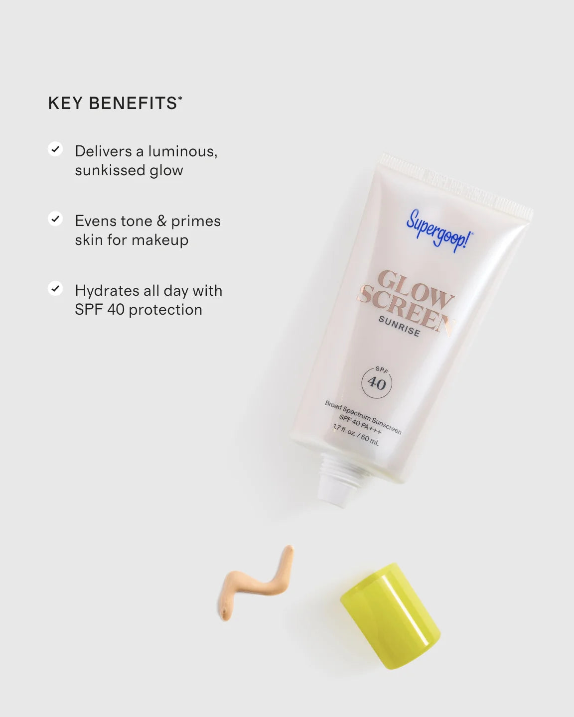 Glowscreen SPF 40 1.7 oz by Supergoop! - One Size / Sunset