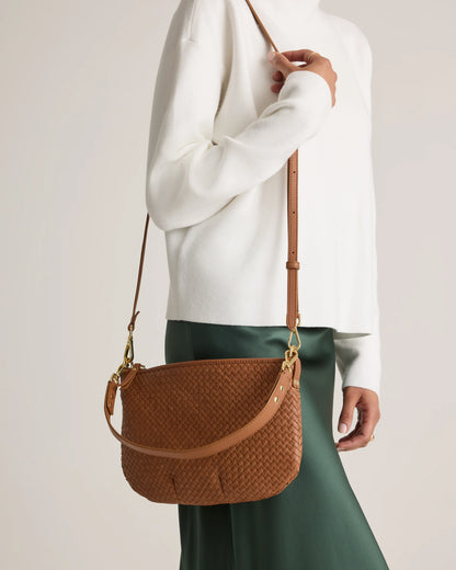 Sloane Handwoven Mini Shoulder Bag - One Size / Cognac