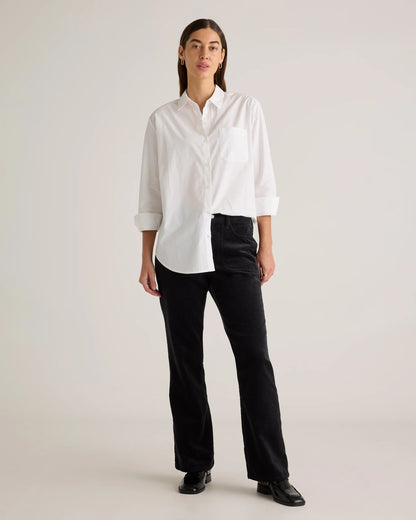 Organic Stretch Corduroy Flare Pants - 0 / Black
