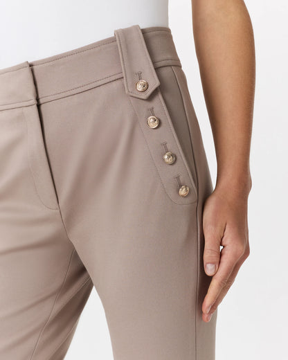 Ultra-Stretch Ponte Straight Leg Mariner Pants - XS / Morel Grey