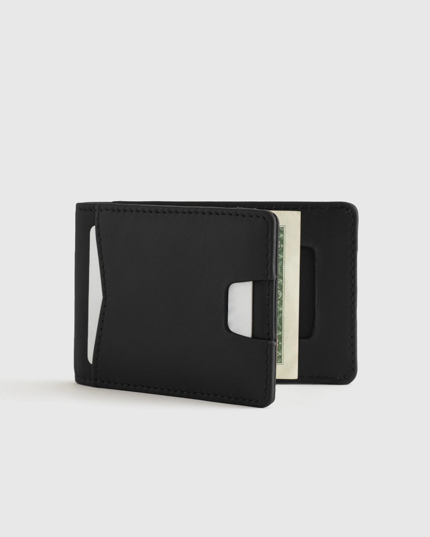 Italian Leather Money-Clip Wallet - One Size / Chocolate Brown