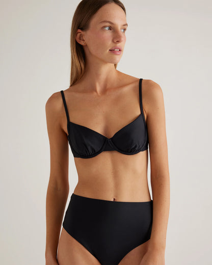 Italian High-Rise Bikini Bottom - XS / Black