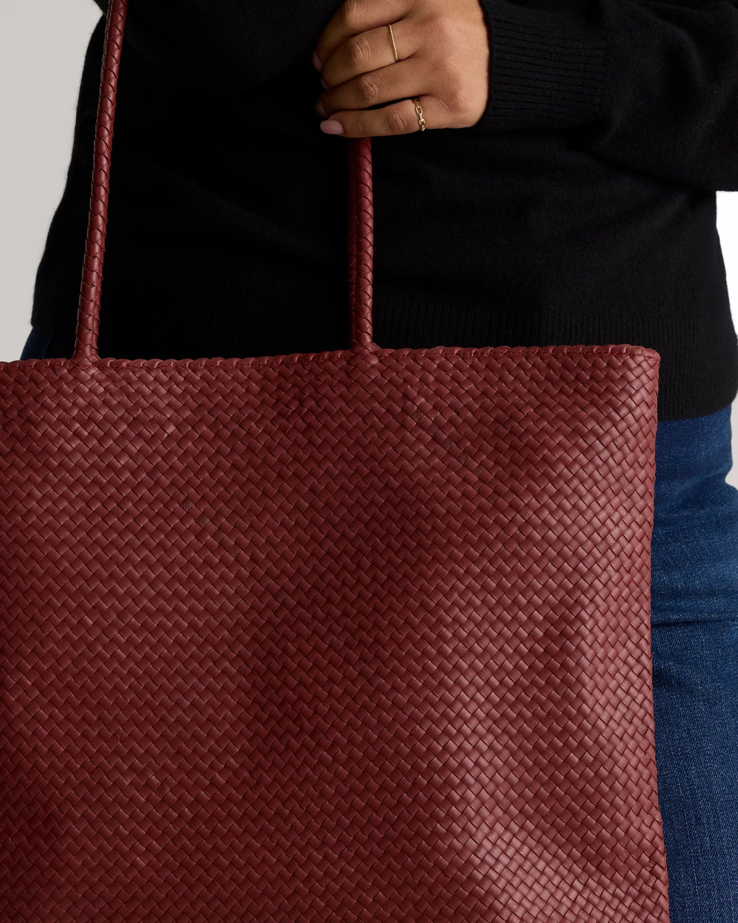 Siena Handwoven Tote - One Size / Taupe