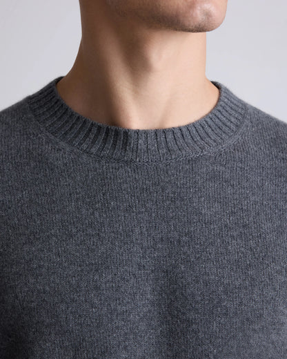 Luxe Baby Cashmere Crewneck Sweater - S / Heather Pewter