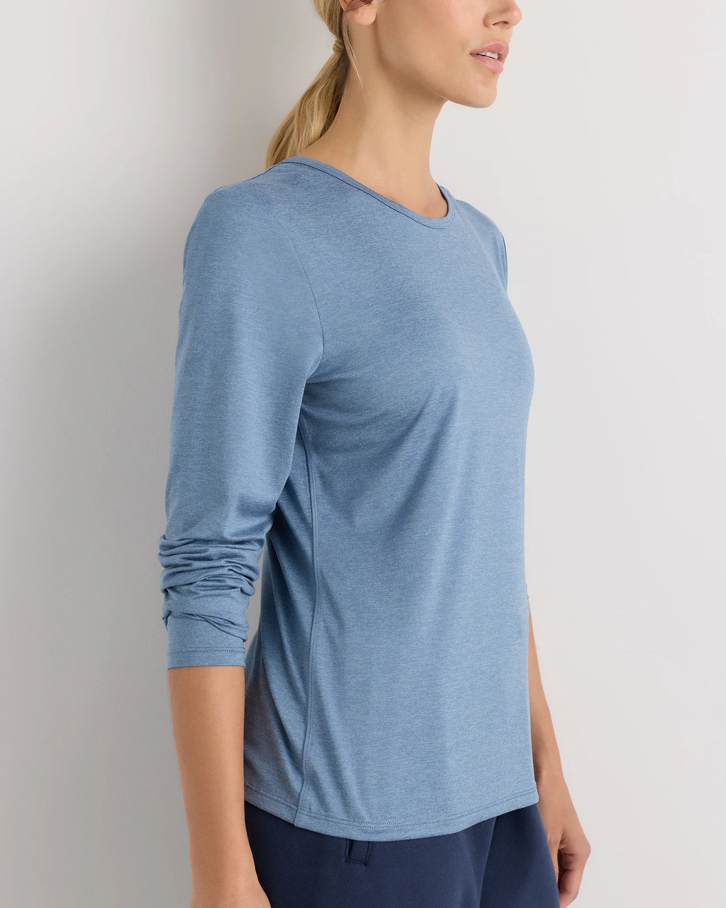 Flowknit Breeze Long Sleeve Top - XS / Heather Deep Navy