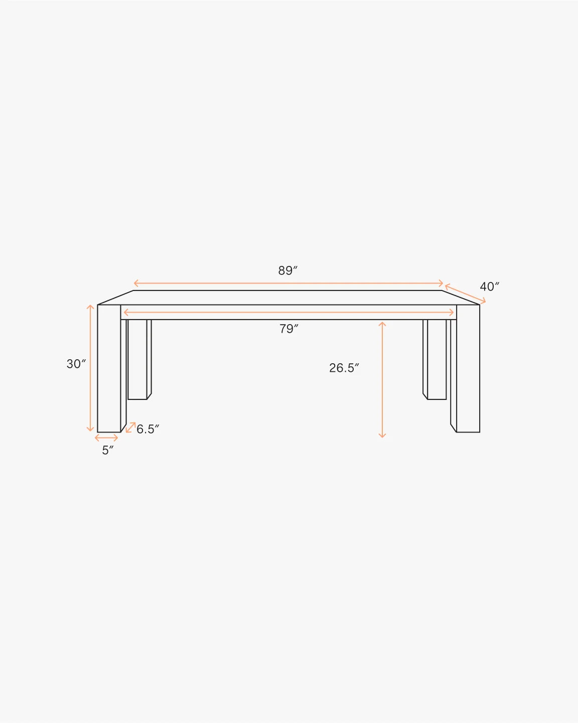 Reclaimed Oak Parsons Dining Table - One Size / Weathered Oak
