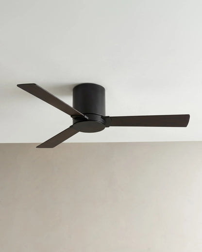Minimalist Hugger Wood Blade Ceiling Fan - 44" / White