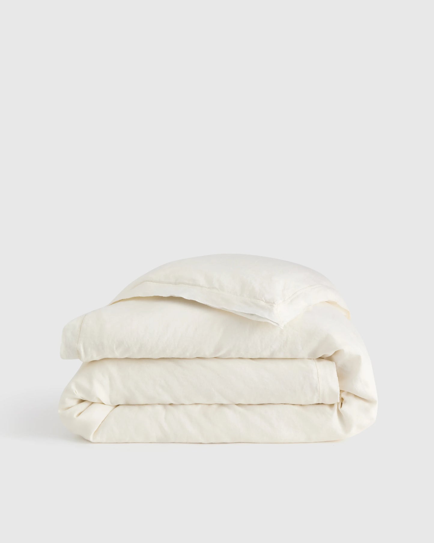 European Linen Double Flange Duvet Cover - Twin / Pine